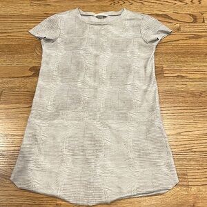 Lavender Brown Faux suede beige dress